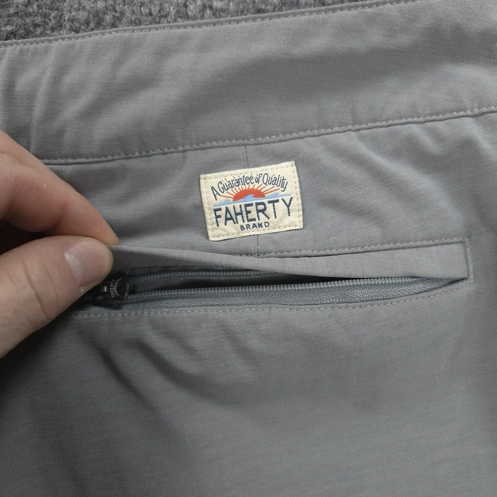 Faherty Shorts Mens 34 Gray All Day 2.0 Stretch Hybrid Quick Dry Preppy Prep